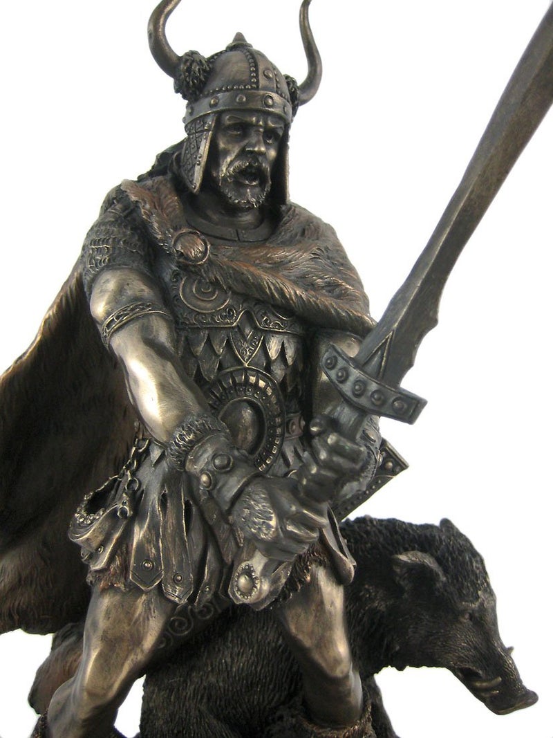 US Norse God Freyr Bronzed Finish Statue Pagan Fertility - Image 4